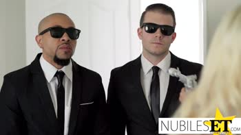 Men in Black Gang Bang Blonde Bombshell Hime Marie