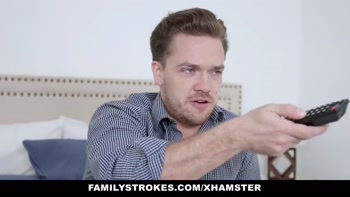 FamilyStrokes - Asshole Stepbrother Fucks Stepsister Athena