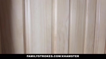 FamilyStrokes - Asshole Stepbrother Fucks Stepsister Athena