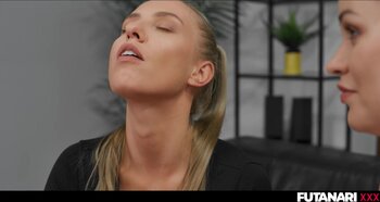 Blonde Bombshell Jayla De Angelis Sucks Futa Cock to Orgasm