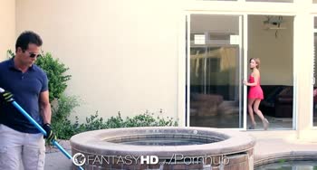 Natasha White's Petite Pleasure: Young Brunette's Dripping Creampie