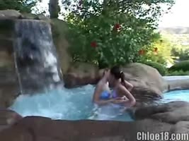 Chloe 18's Outdoor Lesbiadventure: Licking, Kissing & Orgasms