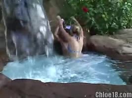 Chloe 18's Outdoor Lesbiadventure: Licking, Kissing & Orgasms