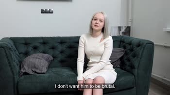Marie Poucette's Innocent Debut: Tiny Virgin Blonde's Hardcore Initiation