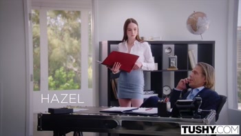 TUSHY – Sexy temp Hazel can't resist seducing her boss