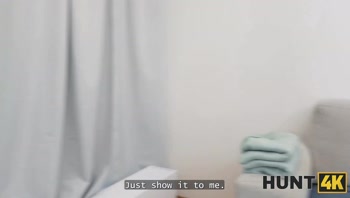 HUNT4K. Extremely tight pussy is jumping on a cock