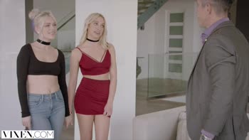 Two Blonde Teens (18+) Share a Monster Cock in Explicit Threesome