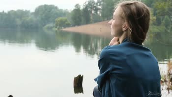 Gorgeous Teen (18+) Russian Ballerina Undresses in Sensual Stretch