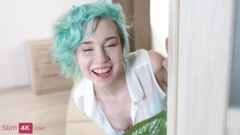 Alice Klay's Green Hair, Petite Perfection: Anal Delight & Sizzling Blowjob