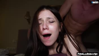 NoLube's College Cutie Shakes With Pleasure in Hardcore Fuck