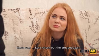 Debt Collector's Sweet : Russian Redhead Serves Up a Pussy Payment