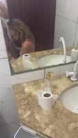 Blonde's Brazilian Bathroom Blow Job in a Party