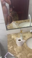 Blonde's Brazilian Bathroom Blow Job in a Party