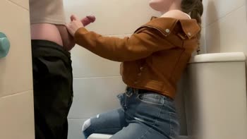 Lara RussianDoll's Bathroom Anal Delight: A Busty Blonde's Public Pleasure