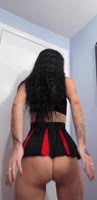 Sexy Sedona's Dirty Goth Cheerleader Strip Show