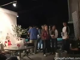 Party Teen (18+) Whore's Threesome Frenzy: College Coed Group Sex