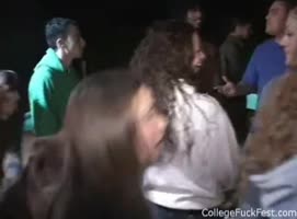 Party Teen (18+) Whore's Threesome Frenzy: College Coed Group Sex