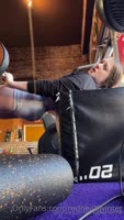 Renee Winter's Gym Frenzy: A Coregasm in Public