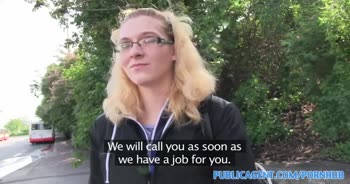 PublicAgent Blonde in Glasses Gets Fucked while his Friend Watches