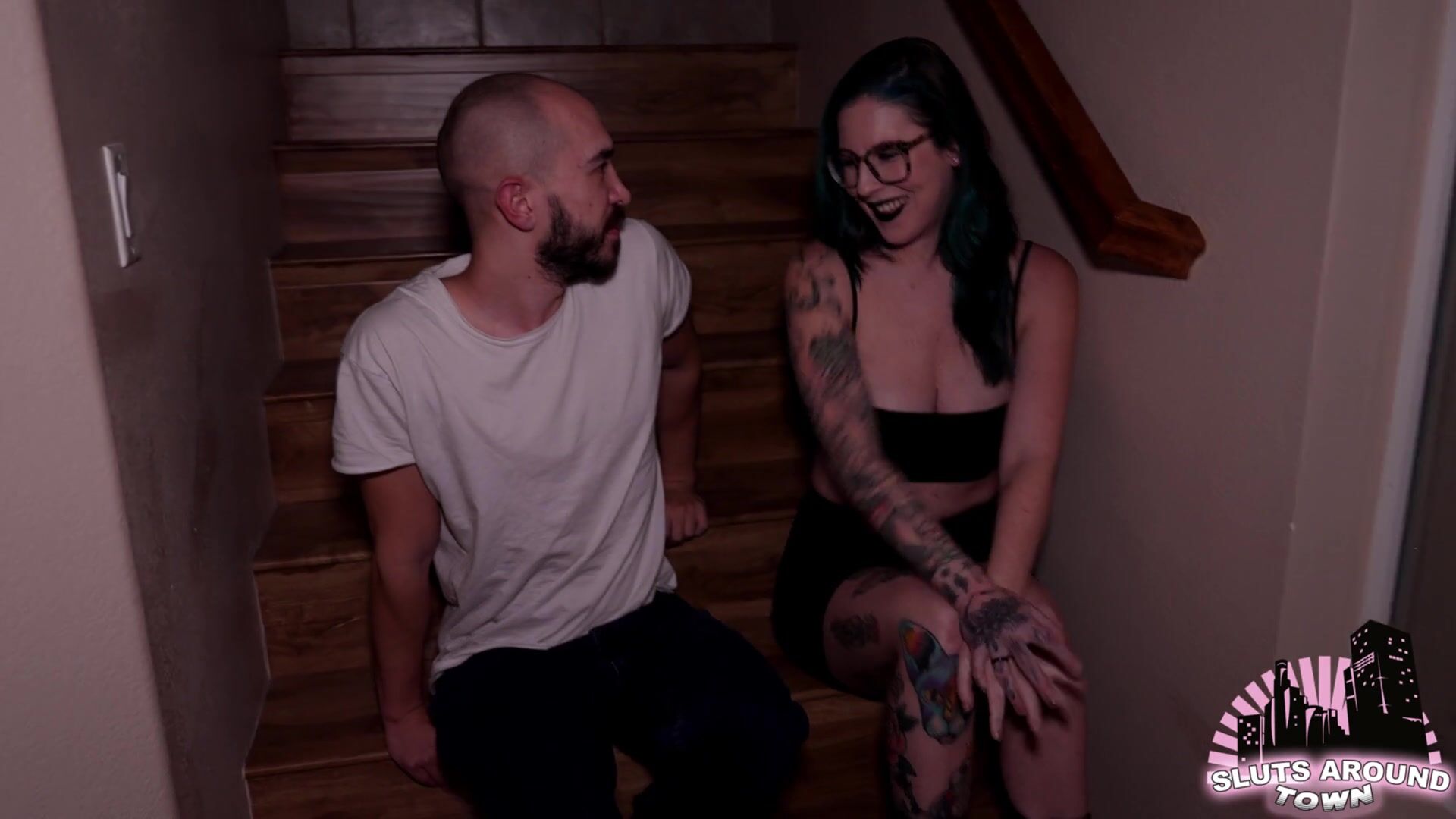 Goth Slut has an Anal Hookup with a Stranger at a House Party
