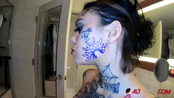 Genevieve Sinn's Tattooed Temptation: Cowgirl Creampie With Sascha Ink
