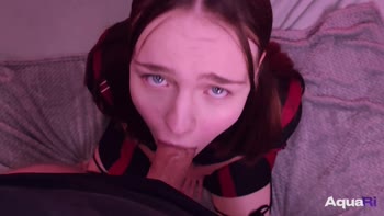 Aqua_Ri's Step Sis Seduction - Cute Russian Teen (18+) Swallows Cock