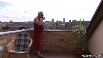 Cheating GF's Step Fantasy: Old Man Teaches Young Brunette a Lesson
