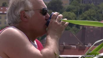 Cheating GF's Step Fantasy: Old Man Teaches Young Brunette a Lesson