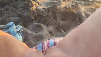 Pawg Official's Beachside Bliss: Small and Perfect Pussy Masturbation
