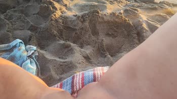 Pawg Official's Beachside Bliss: Small and Perfect Pussy Masturbation