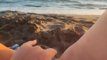 Pawg Official's Beachside Bliss: Small and Perfect Pussy Masturbation