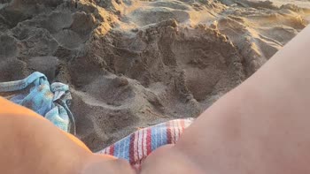 Pawg Official's Beachside Bliss: Small and Perfect Pussy Masturbation